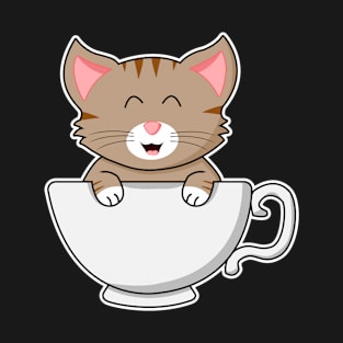 Cat kitten kitten cup of coffee cat T-Shirt