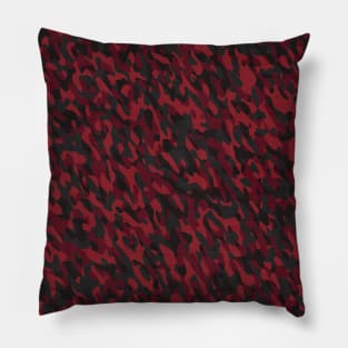 black and red camo abstract 5 Pillow