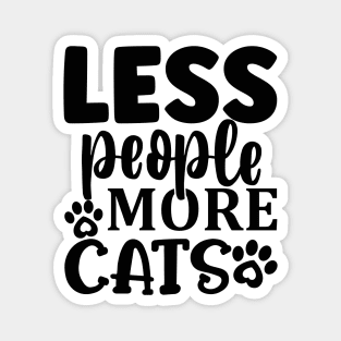 less people more CATS Magnet