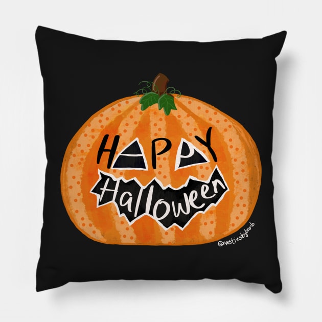 Happy Halloween Pumpkin Pillow by BRobinson
