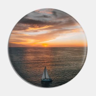Sunset Sailing Pin