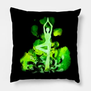 yoga green inv Pillow