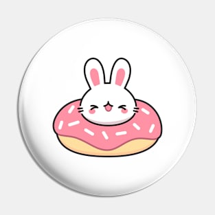 Cute Rabbit with Donuts Pin