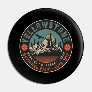 Yellowstone National Park Hiking Camping Pin