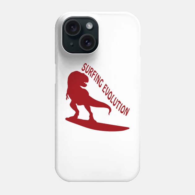 Surfing Evolution - Dinosaurs Born To Surf Phone Case by FunkyKex