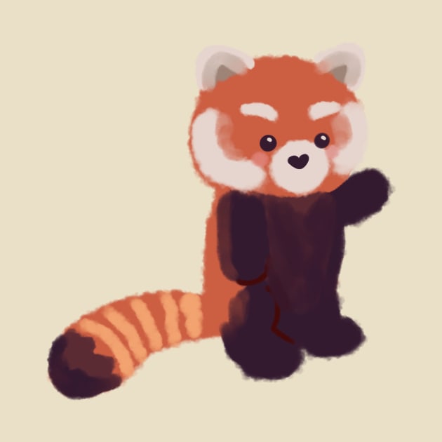 Cute red panda standing by Mayarart