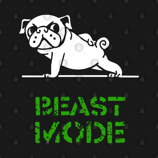 Beast Mode Pug by huebucket