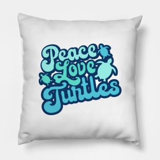 Peace Love Turtles Pillow