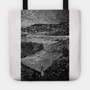 Woman on the Rocky Shore! Tote