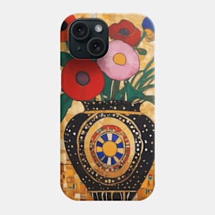 Colorful Flowers in a Decorative Black Vase Phone Case