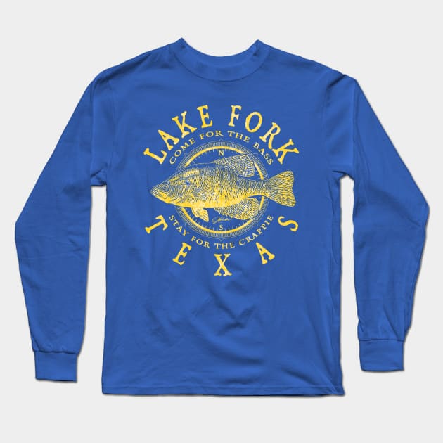 Lake Fork, Texas, Crappie Fishing Long Sleeve T-Shirt