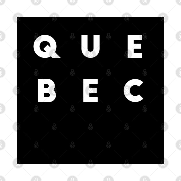 Quebec | Black square, white letters | Canada by Classical