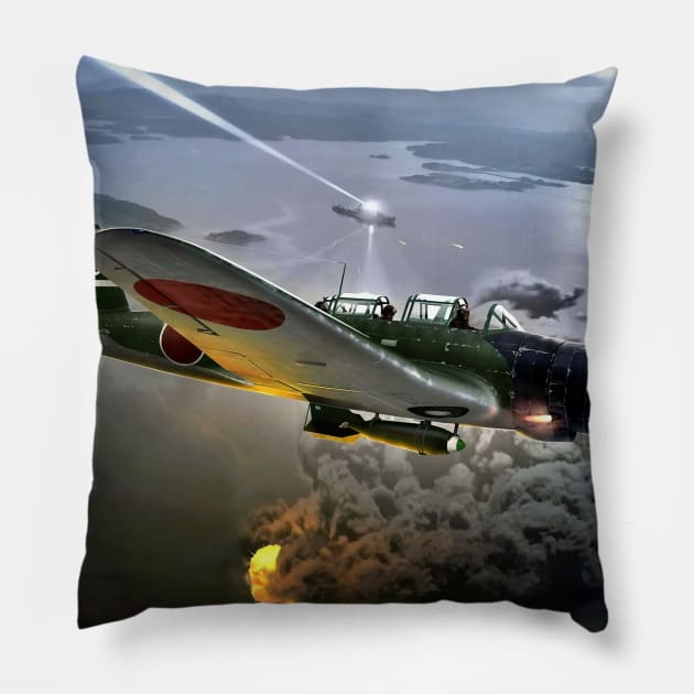 Nakajima B5N Pillow by Aircraft.Lover