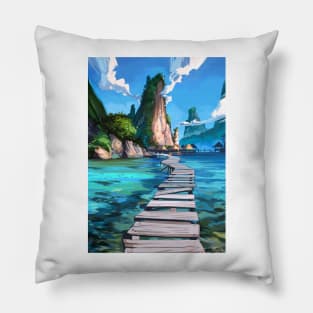 Paradise on earth Pillow