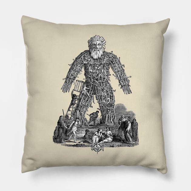 The Wicker Man Pillow by Hiraeth Tees