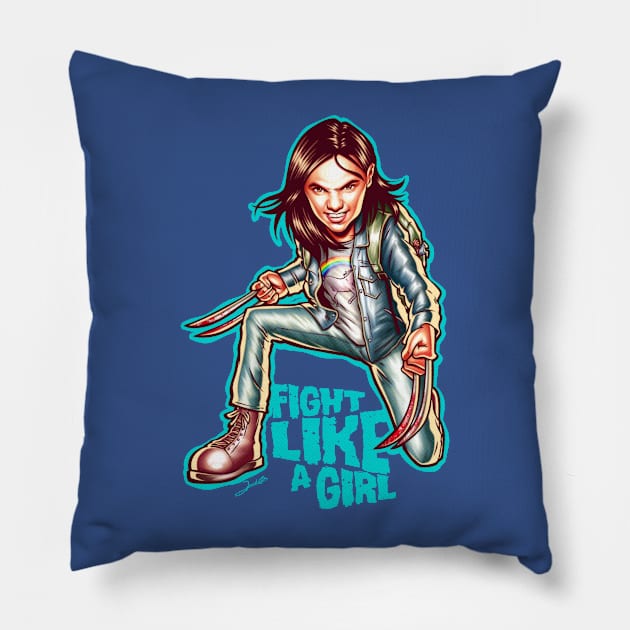 X23 Fight! Pillow by renatodsc