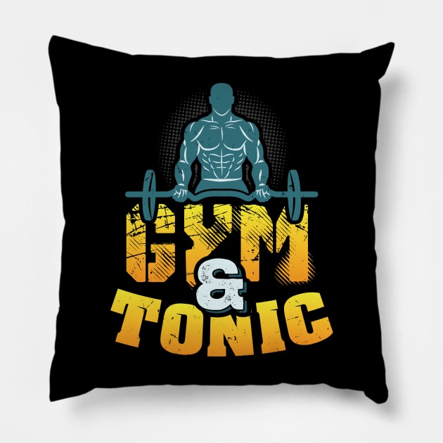 Gym & Tonic Pillow by Contentarama