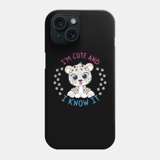 I'm Cute and I know it Cookie Sweet little tiger cute baby outfit Phone Case