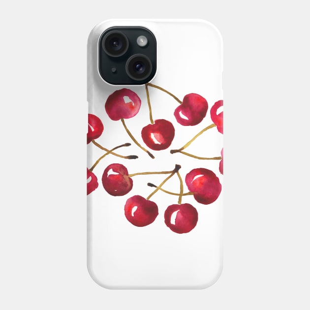 Cherries Phone Case by foxeyedaisy