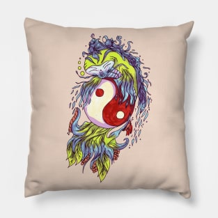 Yin Yang Huggin' (Green) Pillow