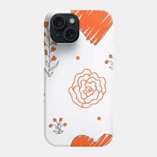 Elegance Seamless pattern with flowers Phone Case