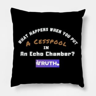 POLITICAL FUNNY MEME T-SHIRT TRUTH CESSPOOL ECHO SOCIAL MEDIA Pillow