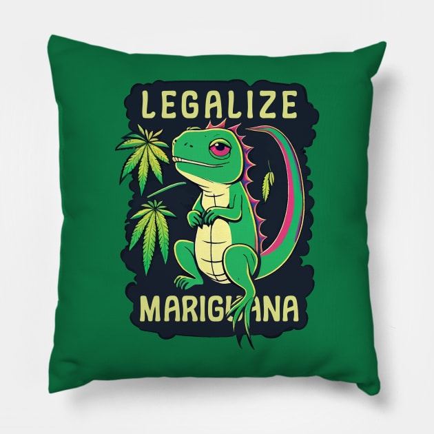 Legalize Mariguana Pillow by Oh My Pun