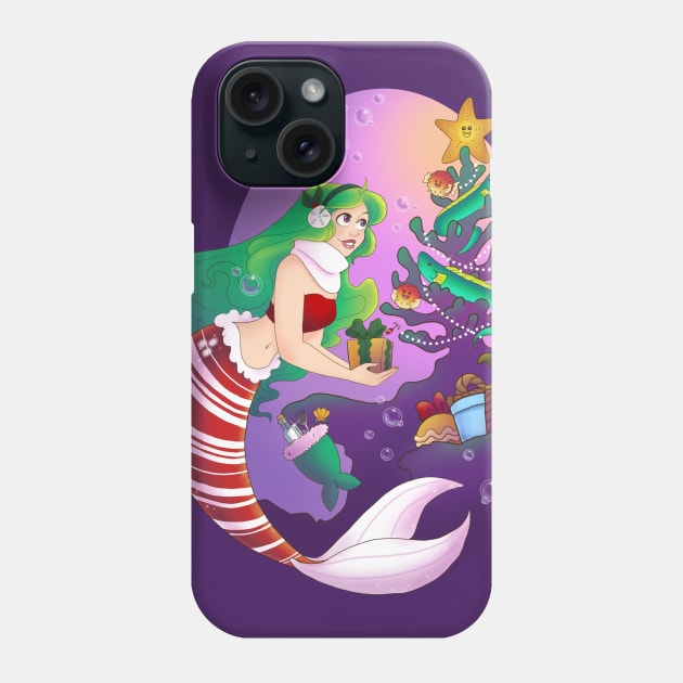 Mermaid Christmas Phone Case by Redheadkls