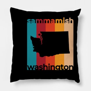 Sammamish Washington Retro Pillow