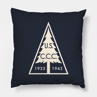 Civilian Conservation Corps - Triangle Tree Badge Pillow
