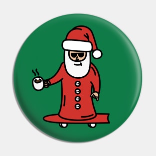 Sliding Into Christmas Like Longboarding Santa Pin