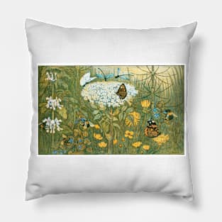 Flowers & Butterflies 1910 Theo van Hoytema Pillow