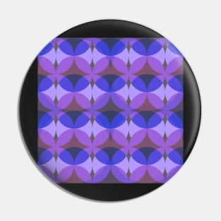 Mid Mod Circle Geometric Purple Blue Pin