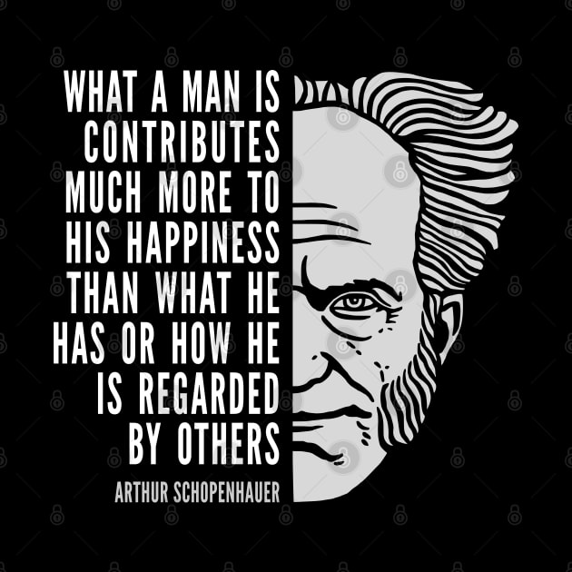 Arthur Schopenhauer Inspirational Quote: What A Man Is by Elvdant