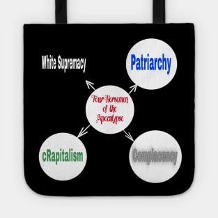 Four Horsemen of the Apocalypse White Supremacy Patriarchy cRapitalism Complacency Tote