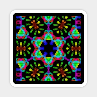 Neon Rainbow - Flower Matrix Magnet