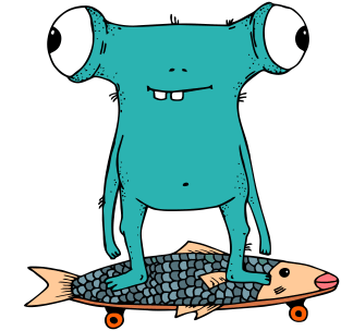 Monster longboarding Magnet