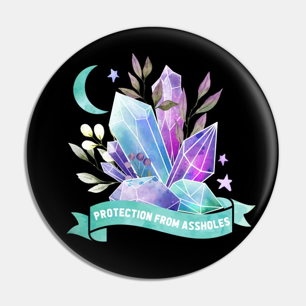 Protection from assholes Crystals Pin by Moon Phase Design