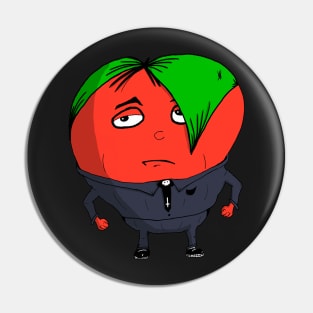 Emo Tomato from The Nightshades Goth Vegetable Family Pin