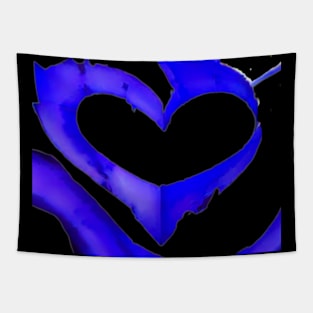 blue heart Tapestry