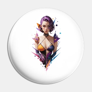 purple woman Pin