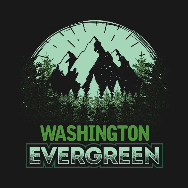 Washington Evergreen Mountain Graphic by jaybeebrands