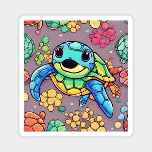 rainbow turtle Magnet