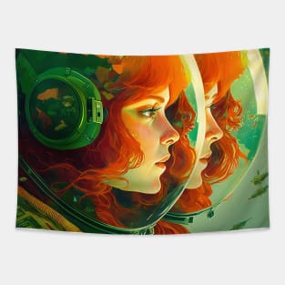 We Are Floating In Space - 40 - Sci-Fi Inspired Retro Artwork Tapestry