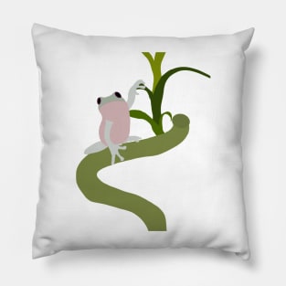 Frog on a flower Pillow