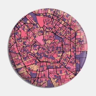 Milan Map Pattern in Purple & Pink Pin