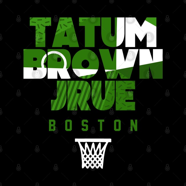 Boston Basketball Star Player Trio Throwback Alt by funandgames