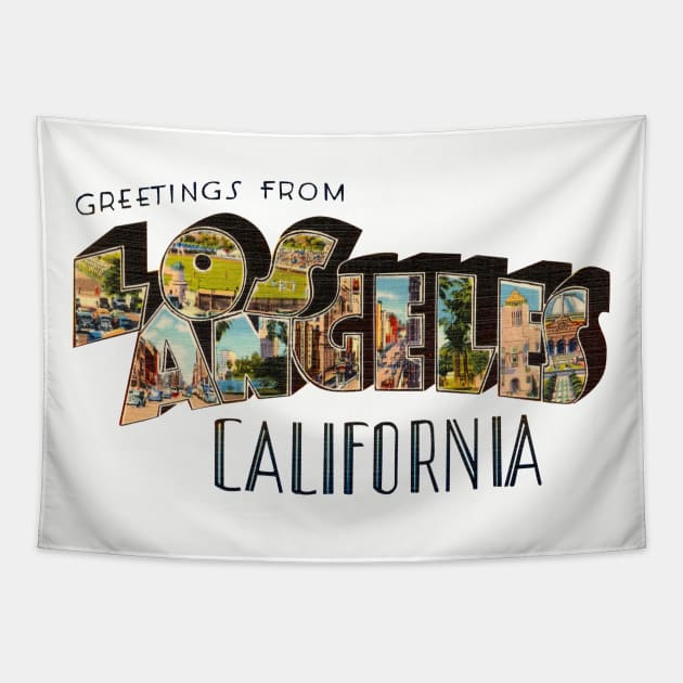 Greetings from Los Angeles California Tapestry by reapolo