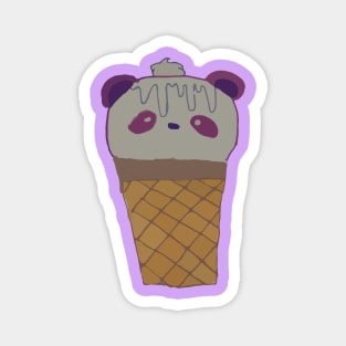 AriCorn88 Purple Panda Ice Cream Magnet