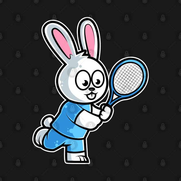 Rabbit Tennis Player Funny Coach Bunny product by theodoros20